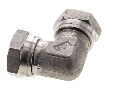 Raccord coudé 90deg G1 1/4'' Femelle Haute Pression Acier Inoxydable Cône 60° 150bar (2107.5psi) Hydraulique