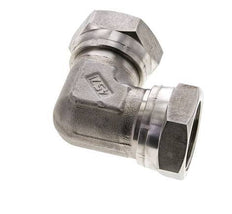 Raccord coudé 90deg G1 1/4'' Femelle Haute Pression Acier Inoxydable Cône 60° 150bar (2107.5psi) Hydraulique