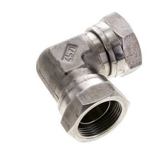 Raccord coudé 90deg G1 1/4'' Femelle Haute Pression Acier Inoxydable Cône 60° 150bar (2107.5psi) Hydraulique