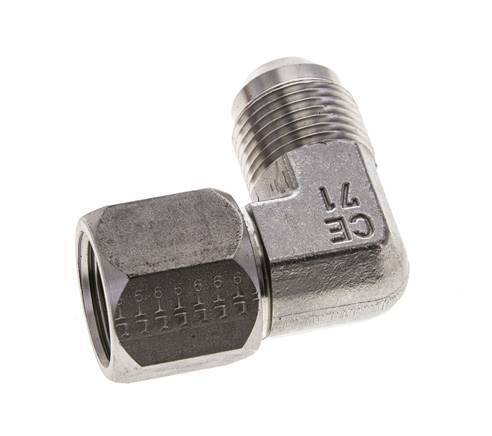 90deg JIC Angled Fitting UNF 7/8''-14 Male x Female Stainless Steel 210bar (2950.5psi)
