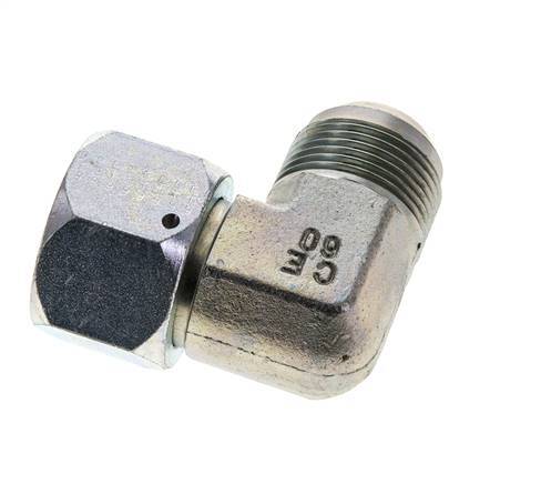 90deg JIC Angled Fitting UN 1-5/16''-12 Male x Female Steel 170bar (2388.5psi)
