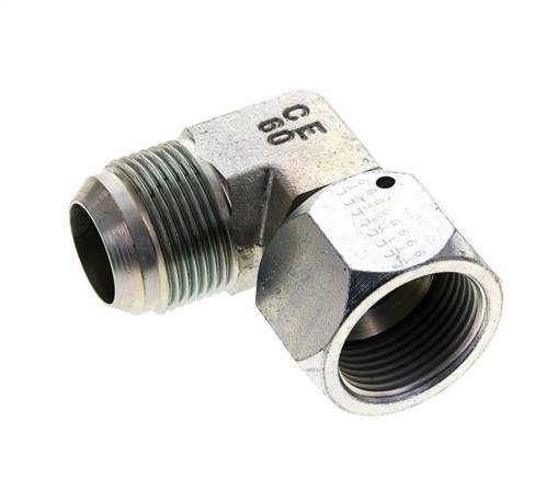 90deg JIC Angled Fitting UN 1-5/16''-12 Male x Female Steel 170bar (2388.5psi)