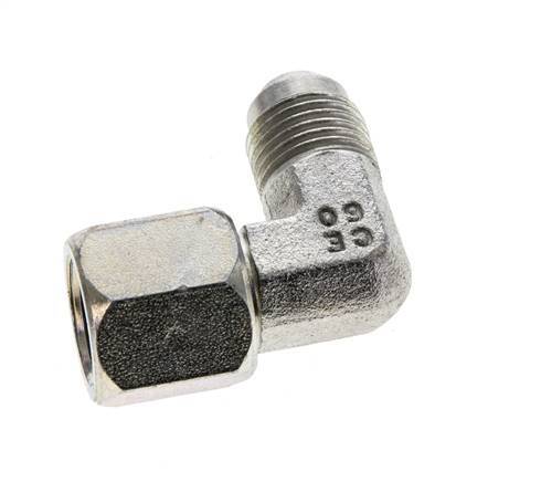 90deg JIC Angled Fitting UNF 9/16''-18 Male x Female Steel 275bar (3863.75psi)