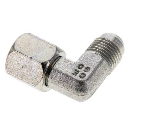 90deg JIC Angled Fitting UNF 9/16''-18 Male x Female Steel 275bar (3863.75psi)