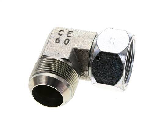 90deg JIC Angled Fitting UN 1-5/8''-12 Male x Female Steel 140bar (1967.0psi)