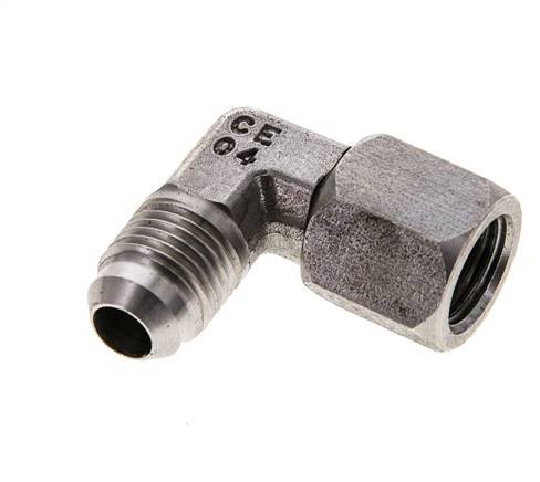 90deg JIC Angled Fitting UNF 9/16''-18 Male x Female Stainless Steel 275bar (3863.75psi)