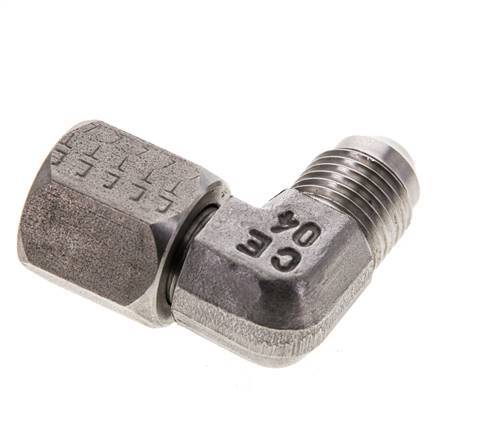 90deg JIC Angled Fitting UNF 1/2''-20 Male x Female Stainless Steel 275bar (3863.75psi)