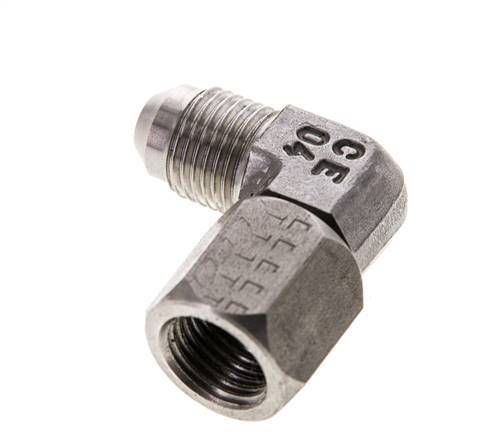 90deg JIC Angled Fitting UNF 1/2''-20 Male x Female Stainless Steel 275bar (3863.75psi)
