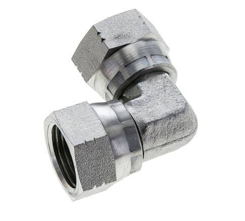 90deg JIC Angled Fitting UNF 7/8''-14 Steel 210bar (2950.5psi)
