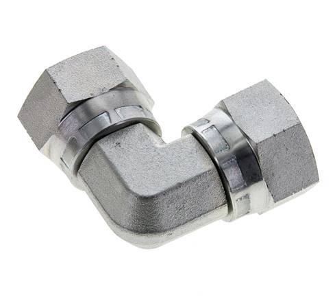 90deg JIC Angled Fitting UN 1-1/16''-12 Steel 210bar (2950.5psi)