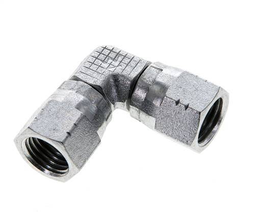 90deg JIC Angled Fitting UNF 7/16''-20 Steel 310bar (4355.5psi)
