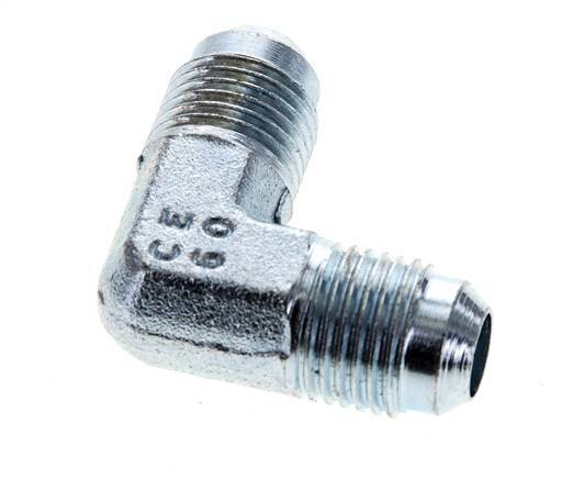 90deg JIC Angled Fitting UNF 9/16''-18 Male Steel 350bar (4917.5psi)
