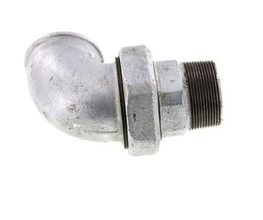 Connecteur coudé 90deg 2'' Mâle R x Femelle Rp Fonte Joint Conique 25bar (351.25psi)