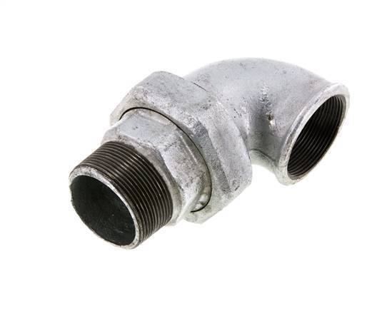 Connecteur coudé 90deg 2'' Mâle R x Femelle Rp Fonte Joint Conique 25bar (351.25psi)