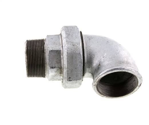 Connecteur coudé 90deg 2'' Mâle R x Femelle Rp Fonte Joint Conique 25bar (351.25psi)