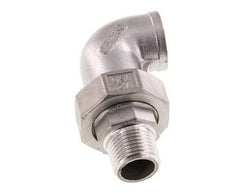 Connecteur coudé 90deg 1/2'' Mâle R x Femelle Rp Acier inoxydable Joint conique 16bar (224.8psi)