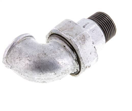 Connecteur coudé 90deg 1'' Mâle R x Femelle Rp Fonte Joint Conique 25bar (351.25psi)