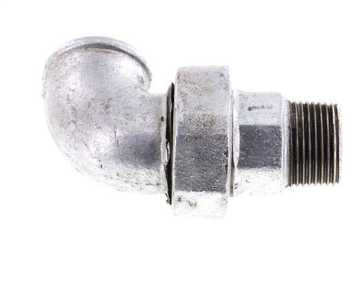 Connecteur coudé 90deg 1'' Mâle R x Femelle Rp Fonte Joint Conique 25bar (351.25psi)