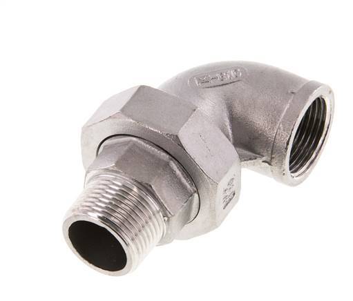 Connecteur coudé 90deg 3/4'' Mâle R x Femelle Rp Acier inoxydable Joint conique 16bar (224.8psi)