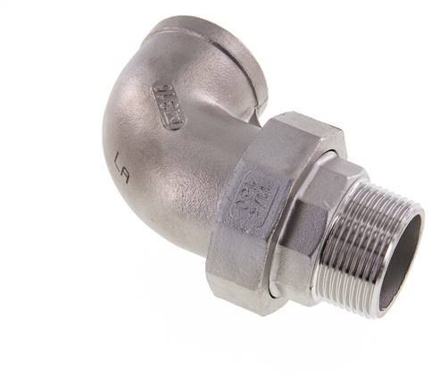 Connecteur coudé 90deg 1 1/4'' Mâle R x Femelle Rp Acier inoxydable Joint conique 16bar (224.8psi)