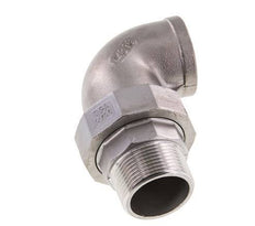 90deg Angled Connector 1 1/4'' Male R x Female Rp Stainless Steel Conical Seal 16bar (224.8psi)