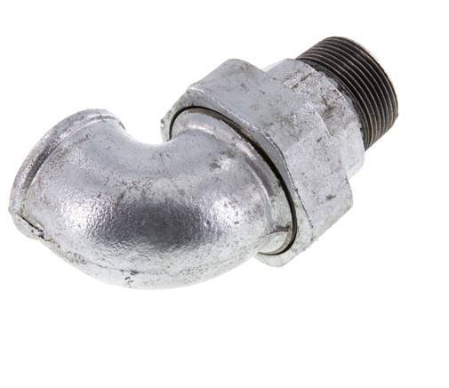Connecteur coudé 90deg 1 1/4'' Mâle R x Femelle Rp Fonte Joint Conique 25bar (351.25psi)