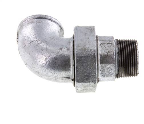 Connecteur coudé 90deg 1 1/4'' Mâle R x Femelle Rp Fonte Joint Conique 25bar (351.25psi)