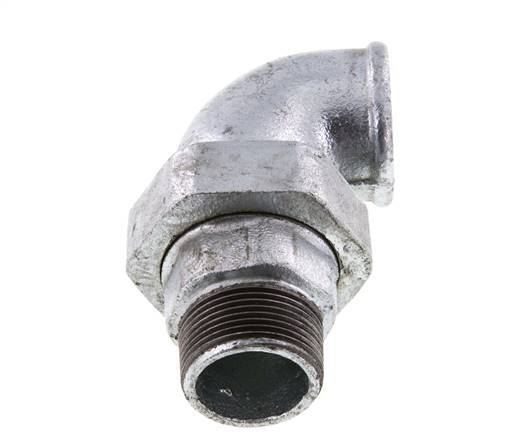 Connecteur coudé 90deg 1 1/4'' Mâle R x Femelle Rp Fonte Joint Conique 25bar (351.25psi)