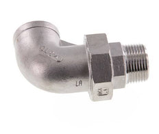 90deg Angled Connector 1'' Male R x Female Rp Stainless Steel Conical Seal 16bar (224.8psi)