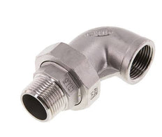 Connecteur coudé 90deg 1'' Mâle R x Femelle Rp Acier inoxydable Joint conique 16bar (224.8psi)