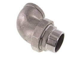 90deg Angled Connector 2'' Male R x Female Rp Stainless Steel Conical Seal 16bar (224.8psi)
