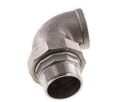 Connecteur coudé 90deg 2'' Mâle R x Femelle Rp Acier inoxydable Joint conique 16bar (224.8psi)