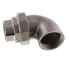 Connecteur coudé 90deg 2'' Mâle R x Femelle Rp Acier inoxydable Joint conique 16bar (224.8psi)