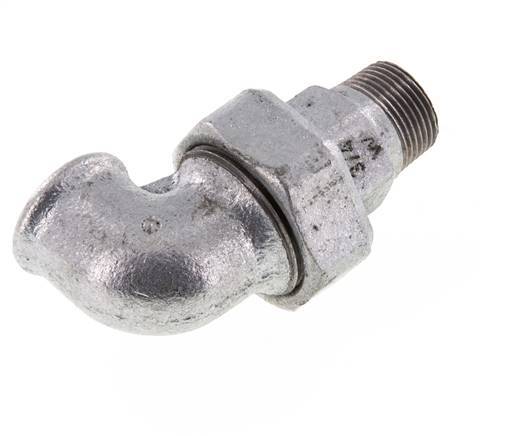 Connecteur coudé 90deg 3/4'' Mâle R x Femelle Rp Fonte Joint Conique 25bar (351.25psi)