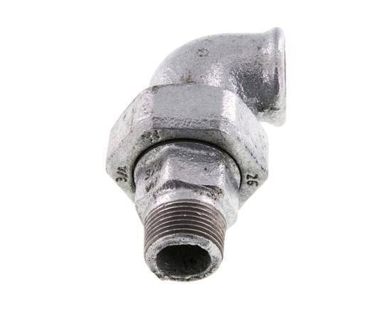 Connecteur coudé 90deg 3/4'' Mâle R x Femelle Rp Fonte Joint Conique 25bar (351.25psi)