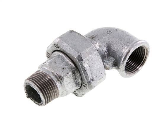 Connecteur coudé 90deg 3/4'' Mâle R x Femelle Rp Fonte Joint Conique 25bar (351.25psi)
