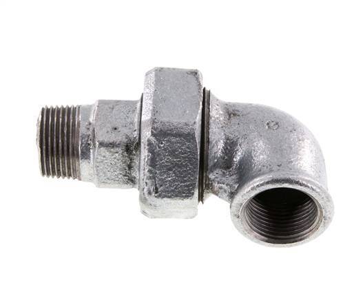 Connecteur coudé 90deg 3/4'' Mâle R x Femelle Rp Fonte Joint Conique 25bar (351.25psi)