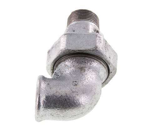 Connecteur coudé 90deg 3/4'' Mâle R x Femelle Rp Fonte Joint Conique 25bar (351.25psi)