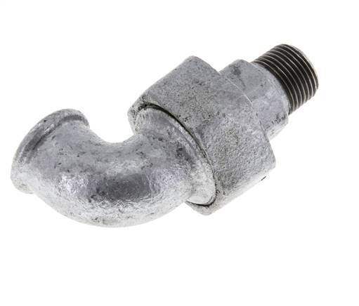 Connecteur coudé 90deg 3/8'' Mâle R x Femelle Rp Fonte Joint Conique 25bar (351.25psi)