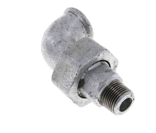 Connecteur coudé 90deg 3/8'' Mâle R x Femelle Rp Fonte Joint Conique 25bar (351.25psi)
