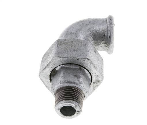 Connecteur coudé 90deg 3/8'' Mâle R x Femelle Rp Fonte Joint Conique 25bar (351.25psi)