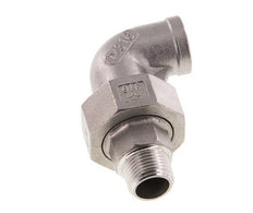 Connecteur coudé 90deg 3/8'' Mâle R x Femelle Rp Acier inoxydable Joint conique 16bar (224.8psi)