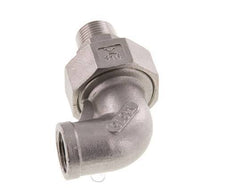 Connecteur coudé 90deg 3/8'' Mâle R x Femelle Rp Acier inoxydable Joint conique 16bar (224.8psi)