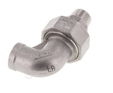 Raccord union coudé 90deg 3/8'' Mâle R x Femelle Rp Acier inoxydable Joint plat PTFE 16bar (224.8psi)