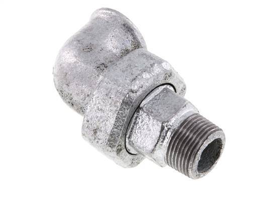 90deg Angled Union Connector 3/4'' Male R x Female Rp Cast Iron Flat Seal Centellen 25bar (351.25psi)