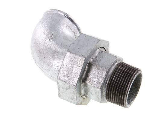 90deg Angled Union Connector 1 1/4'' Male R x Female Rp Cast Iron Flat Seal Centellen 25bar (351.25psi)
