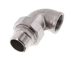 90deg Angled Union Connector 1 1/2'' Male R x Female Rp Stainless Steel Flat Seal PTFE 16bar (224.8psi)