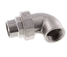 Raccord union coudé 90deg 1 1/2'' Mâle R x Femelle Rp Acier inoxydable Joint plat PTFE 16bar (224.8psi)