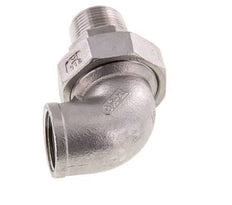 Raccord union coudé 90deg 3/4'' Mâle R x Femelle Rp Acier inoxydable Joint plat PTFE 16bar (224.8psi)