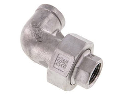 Raccord union 90deg Rp3/8'' femelle en acier inoxydable joint conique 16bar (224.8psi)